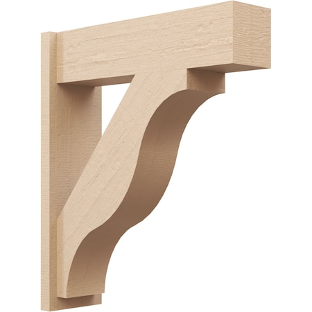 Ekena Millwork 7 1/2-in W x 26-in D x 30-in H Funston Block Rough Cedar Woodgrain TimberThane Outlooker, Primed Tan OUTUR075X26X30FST44RCPR
